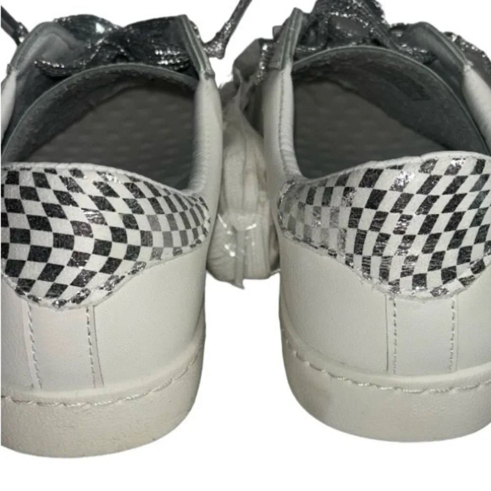 Vintage Havana Sneakers White Silver Shimmer Star Slip On Carla Women’s Size 8.5